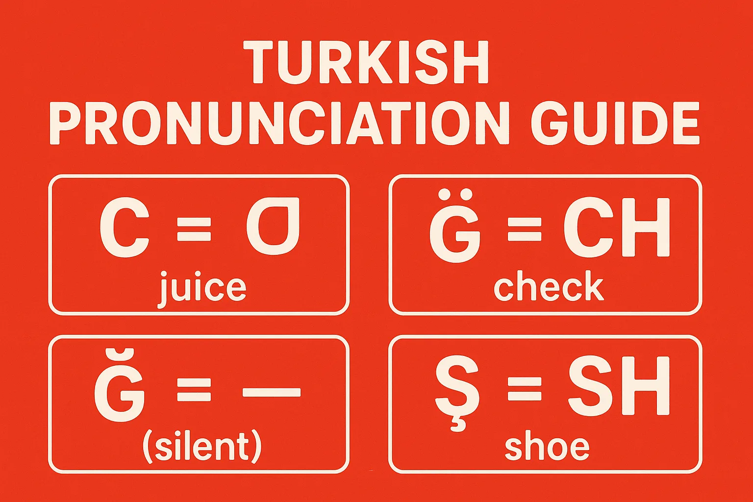 Turkish Pronunciation GuideTurkish Pronunciation Guide