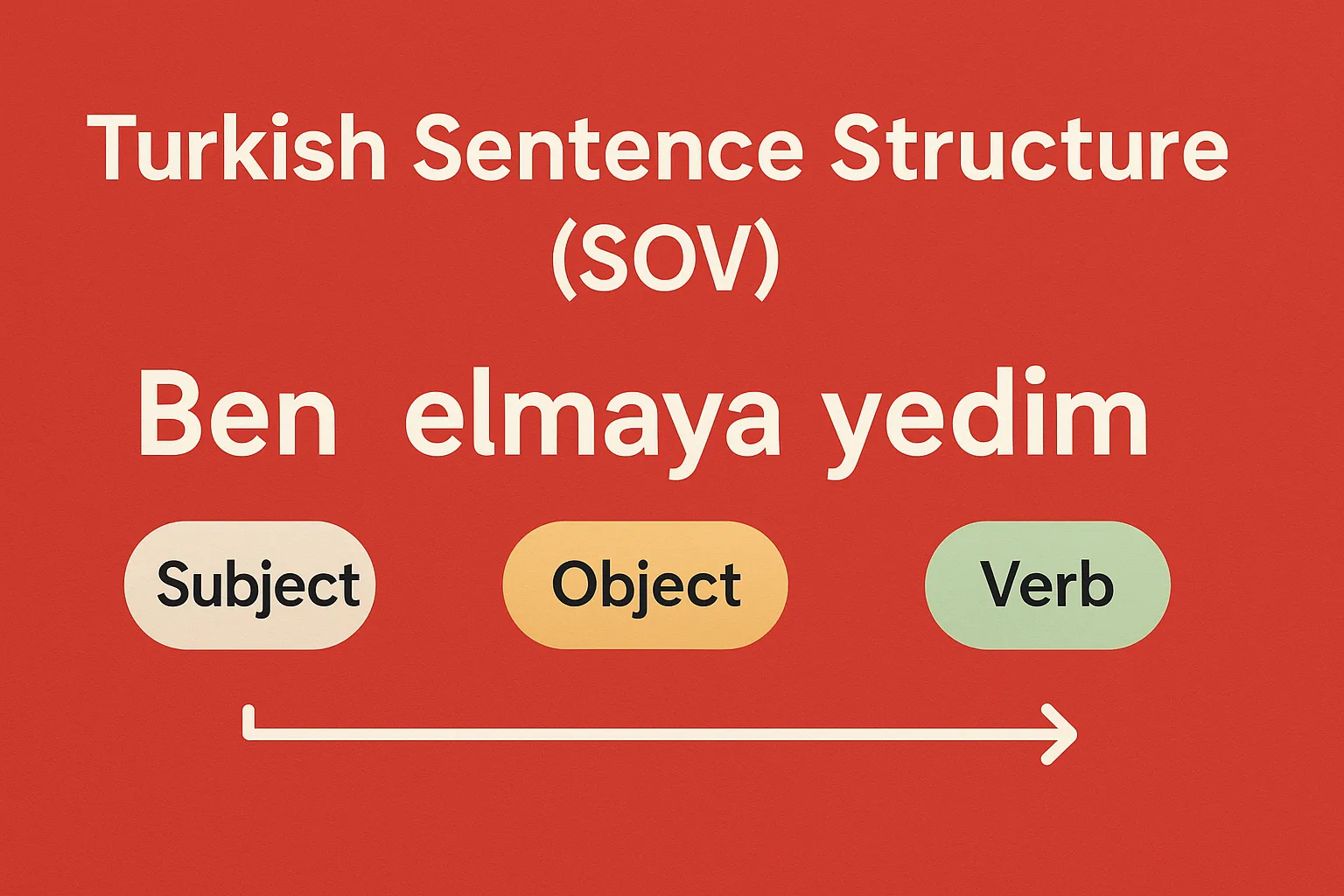 Turkish Sentence Structure (SOV)