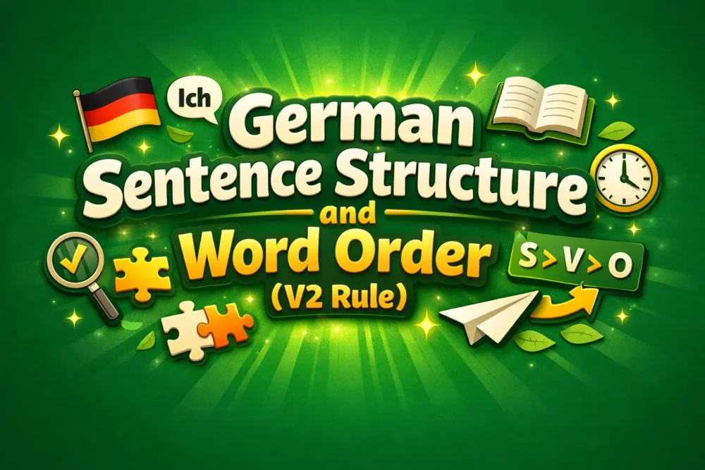 German Sentence Structure and Word Order (V2 Rule)