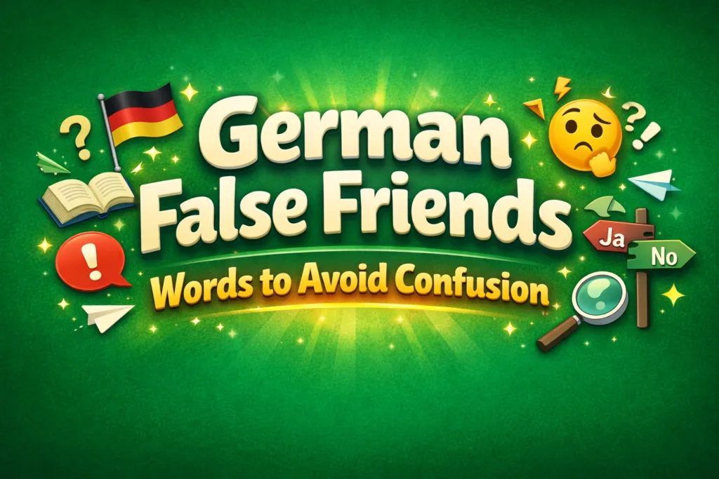 German False Friends Words to Avoid Confusion