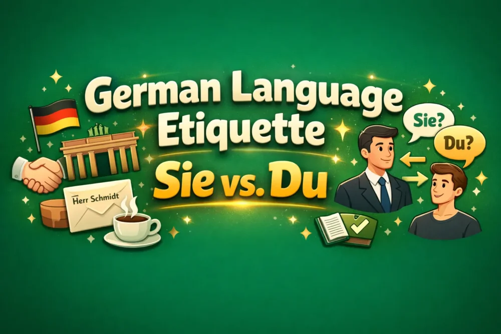 German Language Etiquette Formal vs. Informal You (Sie vs. Du)