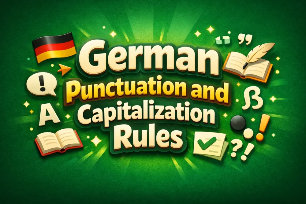 German Punctuation and Capitalization Rules