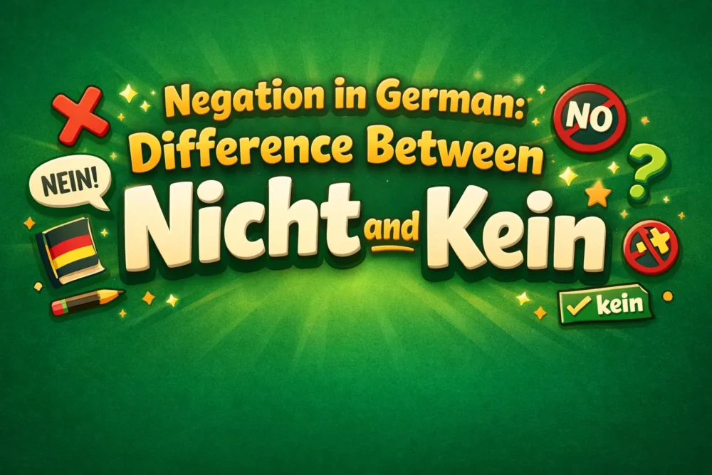 Negation in German Difference Between Nicht and Kein