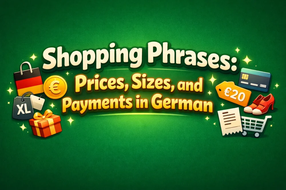 Shopping Phrases Prices, Sizes, and Payments in German