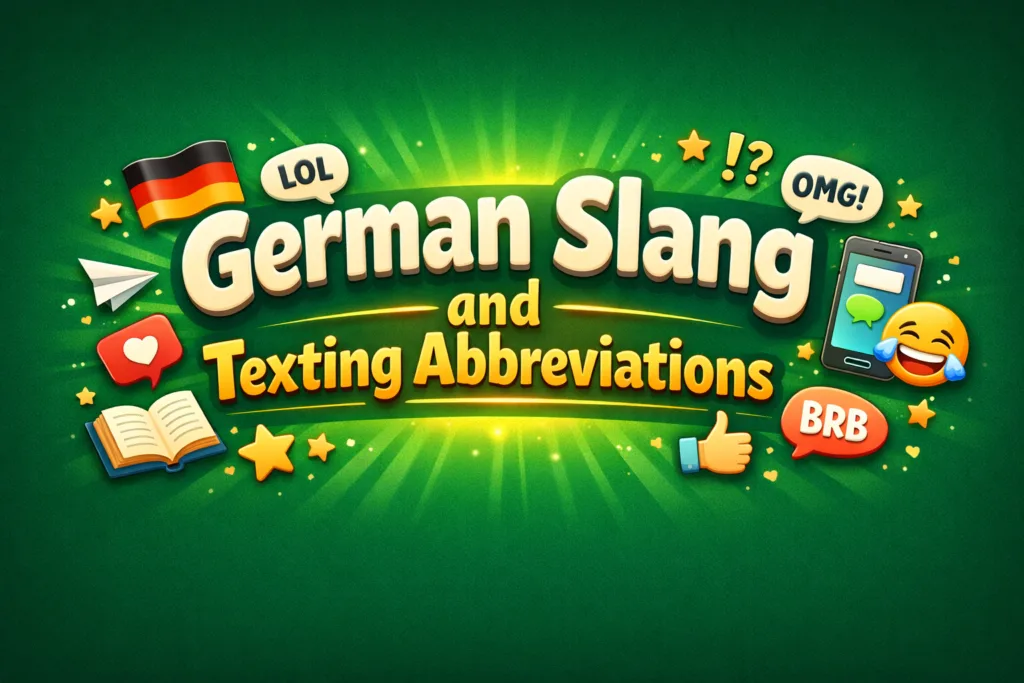 German Slang and Texting Abbreviations