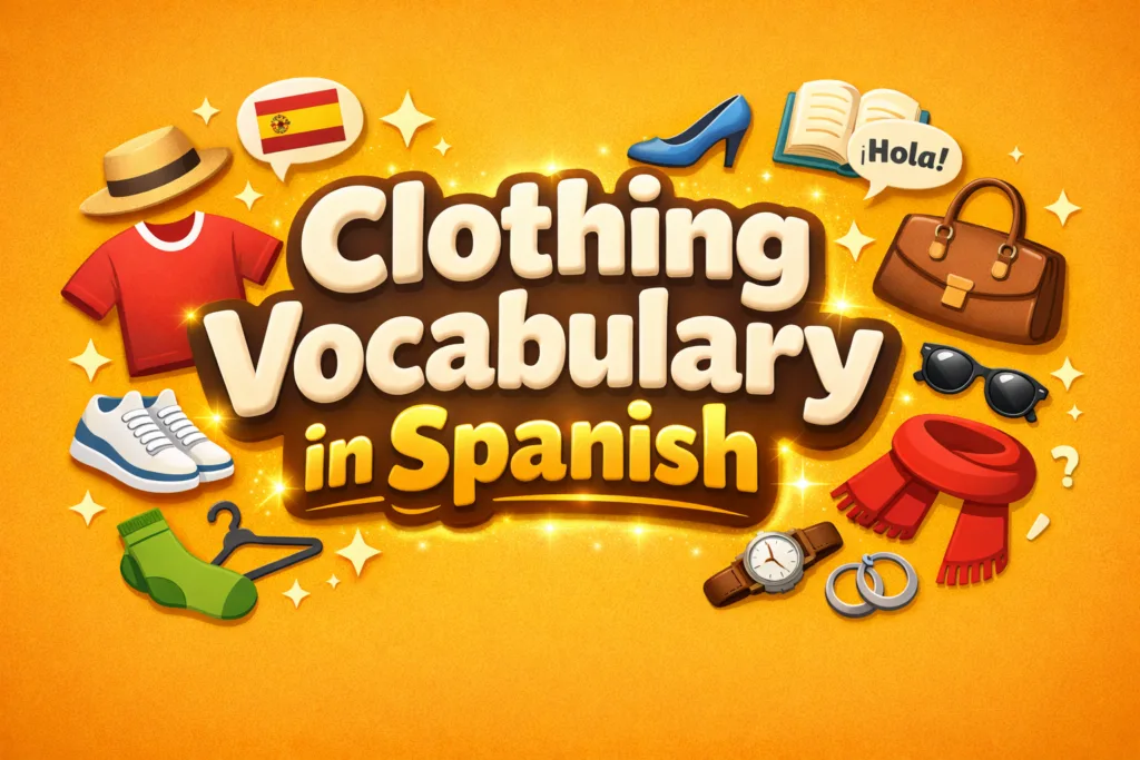 Clothing Vocabulary in Spanish Clothes, Shoes, and Accessories