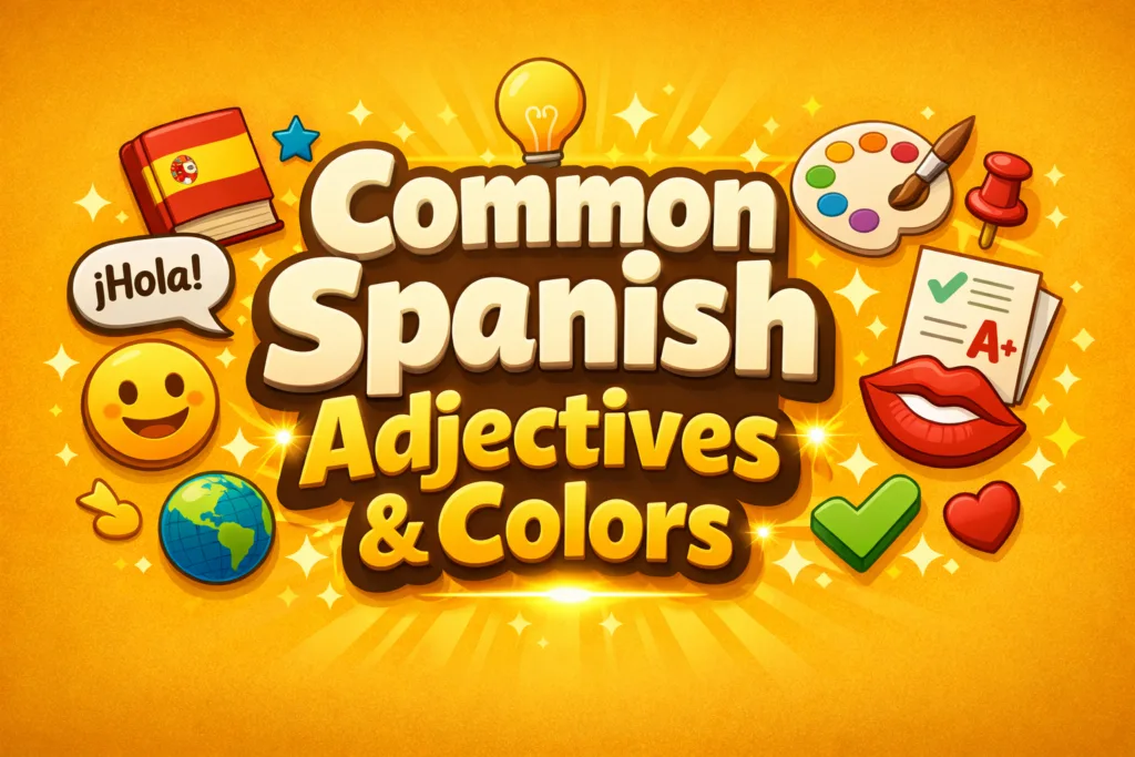 Common Spanish Adjectives and Colors for Everyday Descriptions