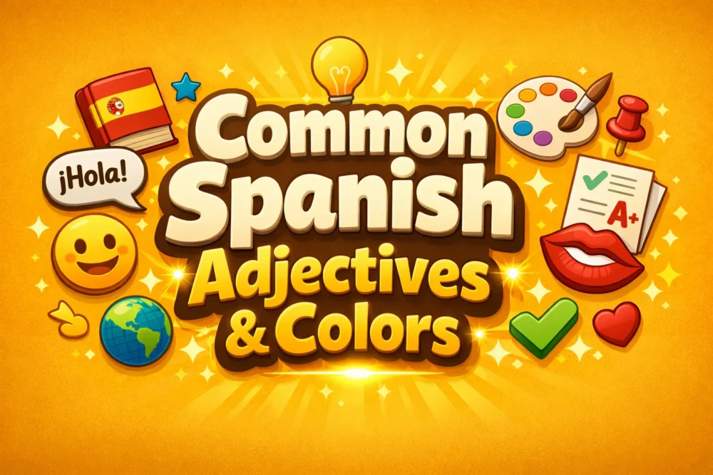 Common Spanish Adjectives and Colors for Everyday Descriptions