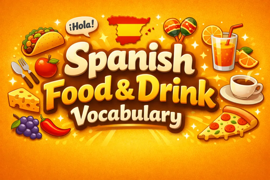 Food and Drink Vocabulary in Spanish Everyday Words for Meals and Beverages
