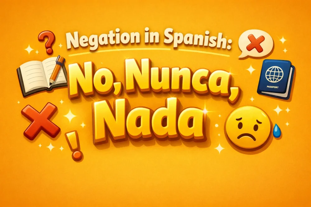 Negation in Spanish No, Nunca, Nada