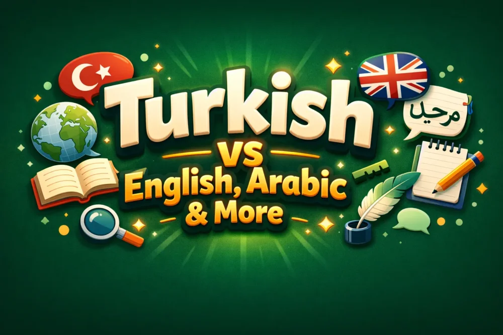 Turkish Language Comparison Turkish vs English, Arabic & More