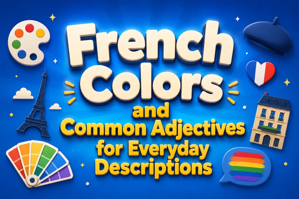 French Colors and Common Adjectives for Everyday Descriptions