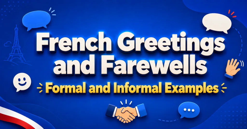 French Greetings and Farewells Formal and Informal Examples